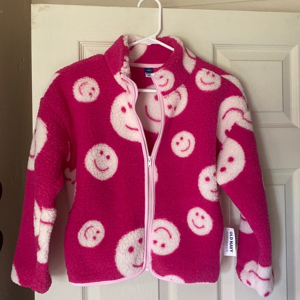 Girls Old Navy Zip Up Sherpa/Fleece Jacket